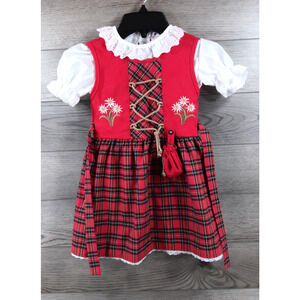 Vintage Leni Tracht Austria Traditional European German Girls Dress Size 86 / 92